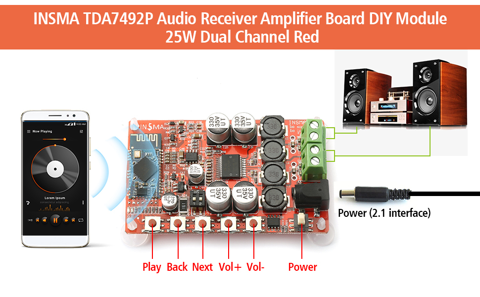 TDA7492P amp board